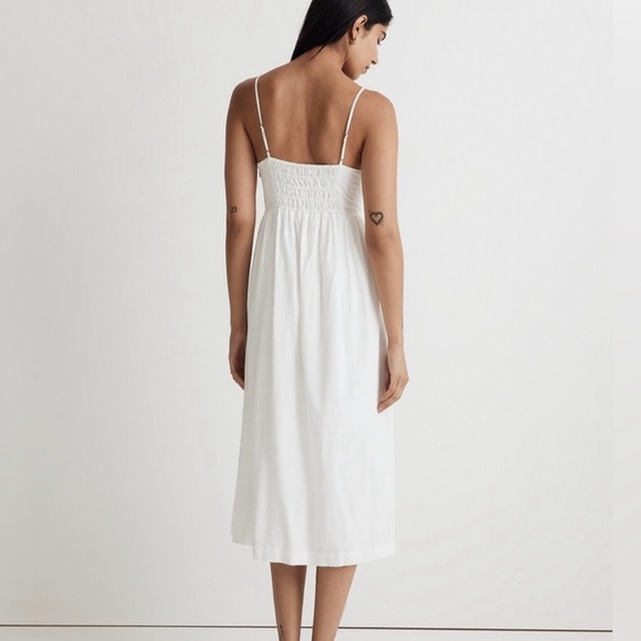 Madewell White Sleeveless Midi Sundress - Picture 6 of 9